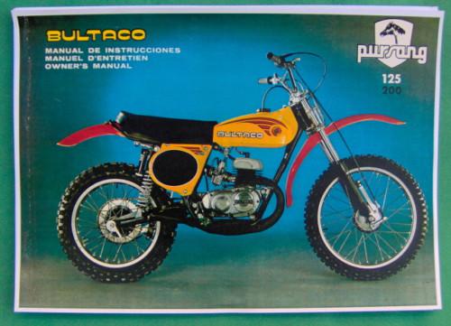 Bultaco pursang mk10, 125 cc, owner's manual, photocopy a4