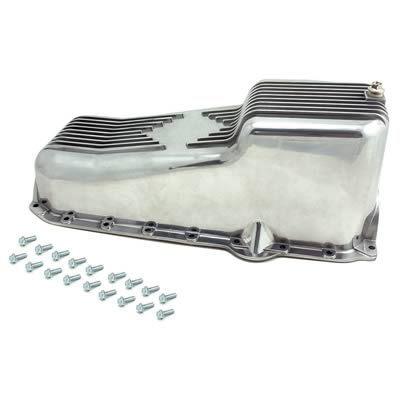 Spectre 4988 oil pan cast aluminum finned polished 4 qt. chevy 5.0/5.7l each