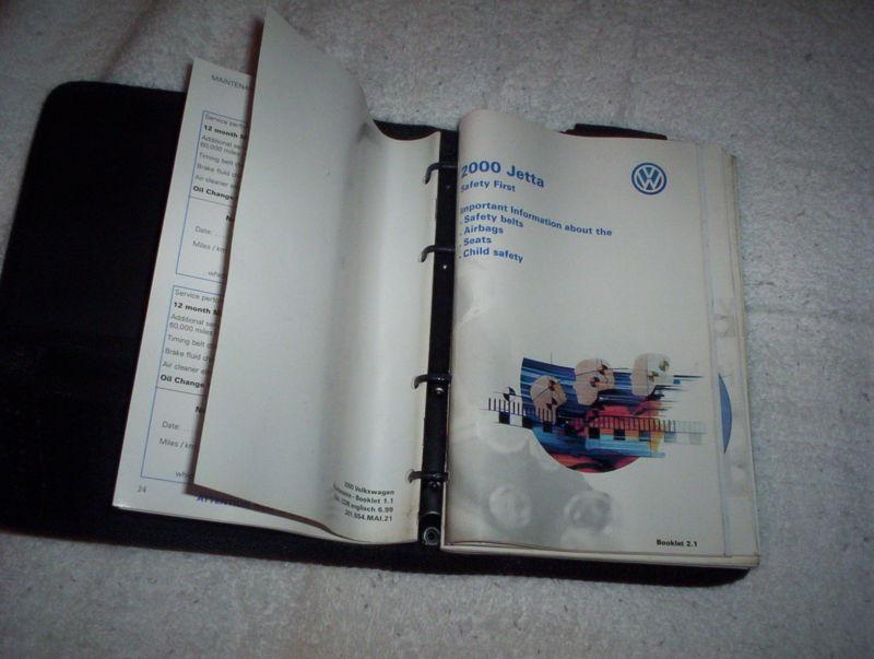 Jetta sedan 00 2000 vw volkswagen owners owner's manual set with case all models