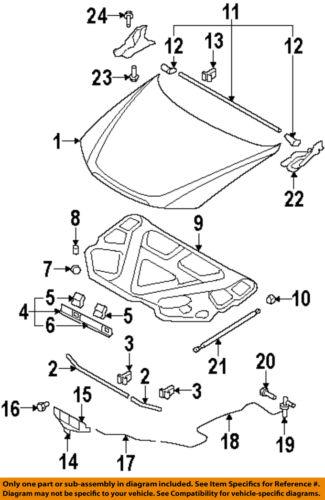 Hyundai oem 864603k000 hood-stop bumper