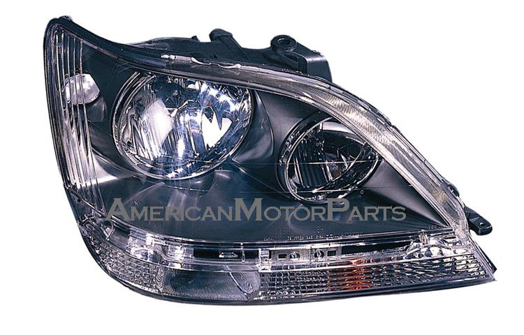 Passenger replacement headlight w/ black bezel w/o hid 99-00 lexus rx300 rx350