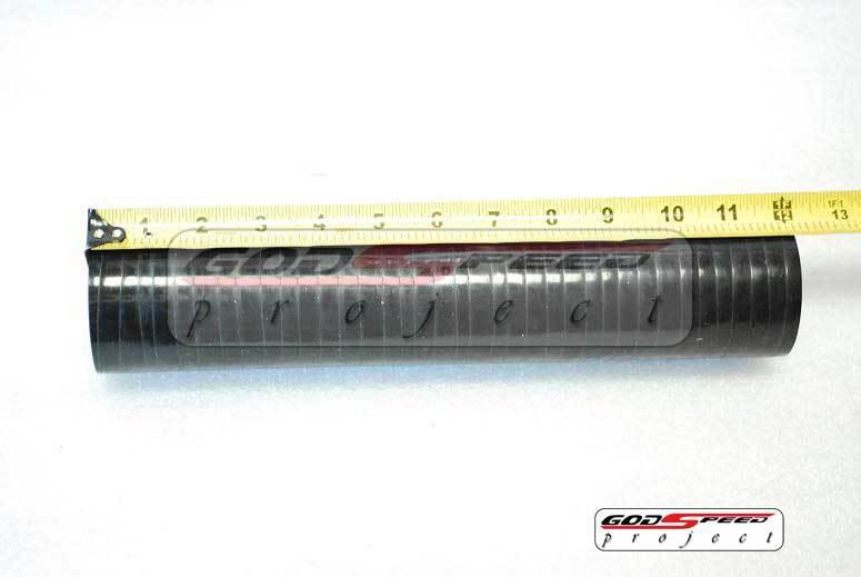 3.50" 3.5 inch black turbo silicone intercooler hose 1ft long (intercooler)
