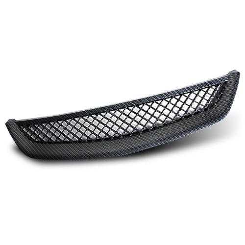 01 02 03 honda civic 2d 4d  mesh badgeless abs front hood grille