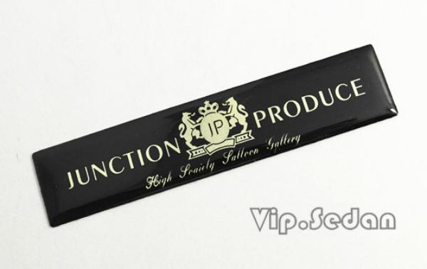 One junction produce black drop rubber vip badge auto side sticker emblem decals