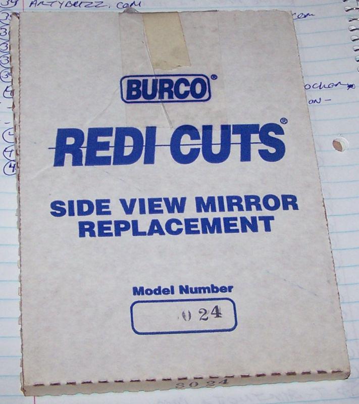 Rh mirror for buick riviera 1986-93 burco redi-cut 3024