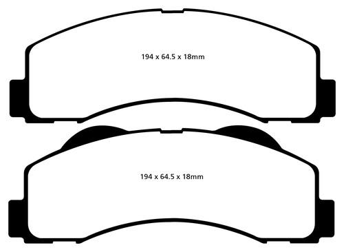 Ebc brakes dp41855r yellowstuff street and track brake pads