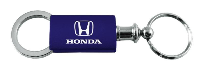 Honda navy blue valet metal keychain car ring tag key fob logo lanyard