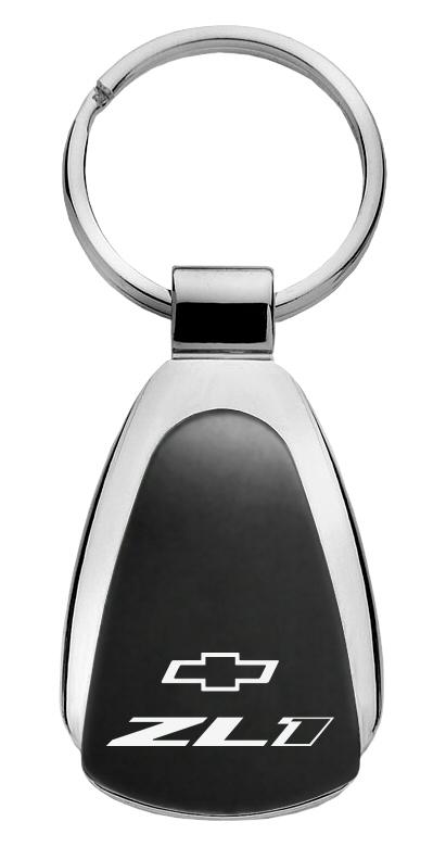 Chevrolet camaro black tear drop key chain ring tag key fob logo lanyard