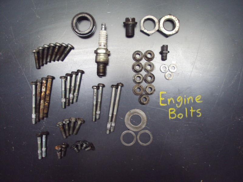 85 1985 suzuki rm 250 rm250 motorcycle engine hardware bolts bolt washer nuts 