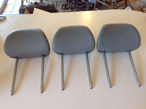 Rear headrest set vw jetta gti mk4 grey leather head rests genuine oe