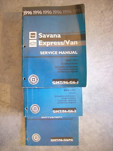 1996 gmc savana chevrolet express / van service shop repair book manual