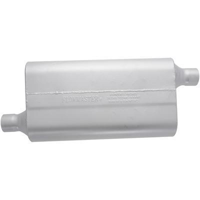 (2) flowmaster mufflers delta flow 50 series 2" inlet/2" outlet steel aluminized