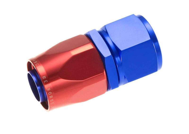 New red horse fitting -08 straight female aluminum hose end red/blue 1000-08-1