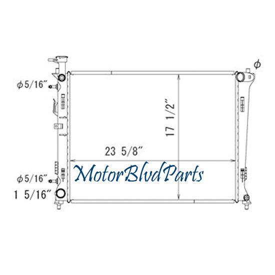 Fit 2010-2012 kia forte 2.0l l4 auto/manual transmission cooling radiator w/toc