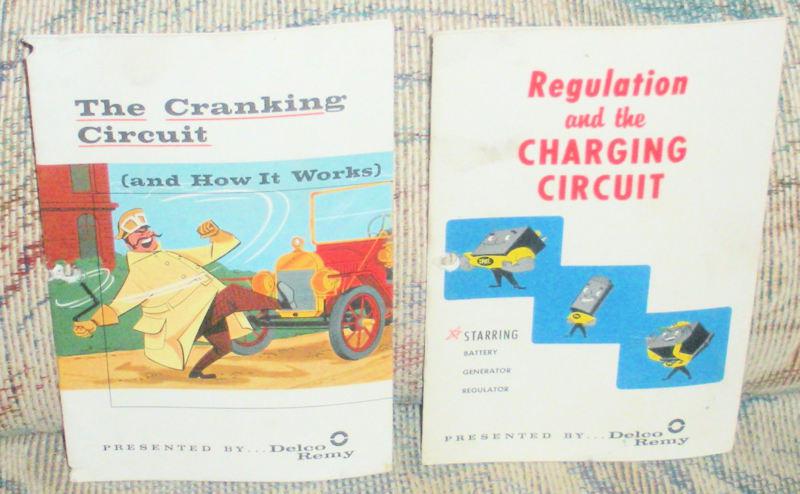 2 vintage delco-remy training booklets - charging curcuit, cranking circuit 