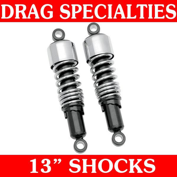 Drag specialties 13 chrome rear shocks absorbers 1986-2003 harley sportster