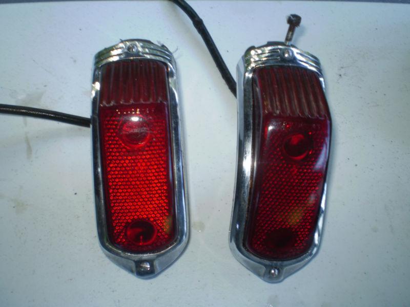 1941 cadillac chrome tail light units original pair 'guide r-5