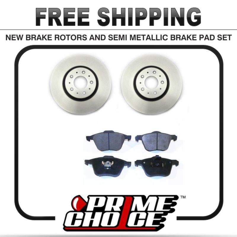 Premium front metallic brake pads and disc rotors complete kit left & right pair