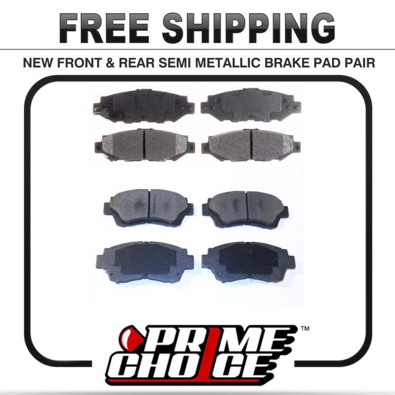 Premium front & rear metallic disc brake pads 2 full complete sets 4 pair 8 pads