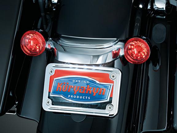 Kuryakyn 3156 chrome turn signal bar filler panel for harley street road glides