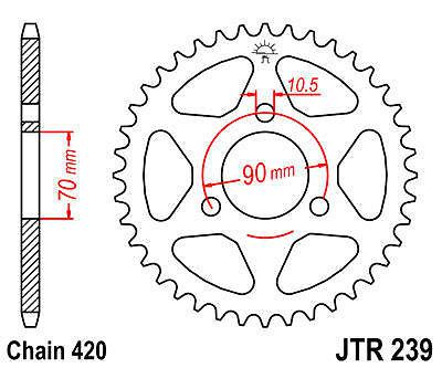 Jt sprocket rear 47t steel fits honda mtx75 1987