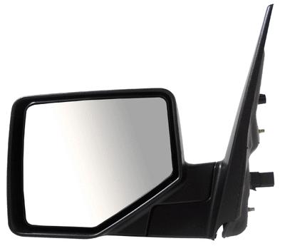 Power side view door mirror black assembly w/puddle lamp driver left lh