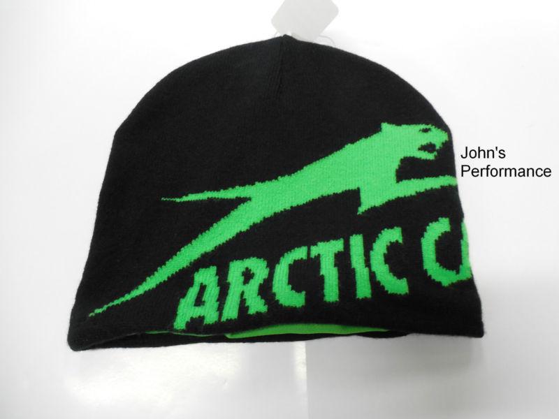 Lime green arctic cat aircat beanie hat cap 5243-056