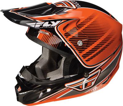 Fly kinetic canard helmet orange/black x 73-3490x