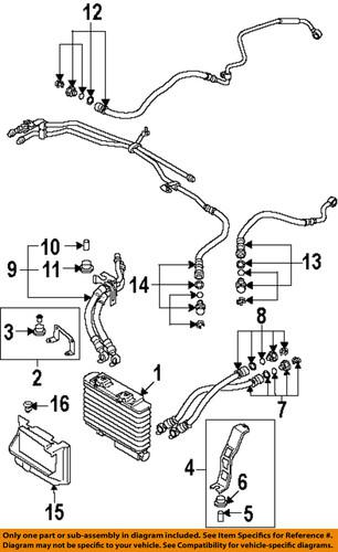 Mazda oem n3h614830j oil cooler-hose & tube assembly