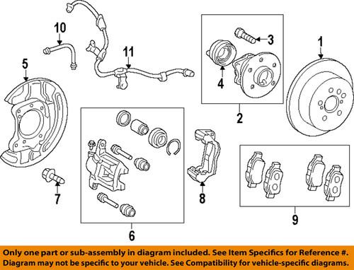 Scion oem 4243121020 rear brake rotor/disc/disc brake rotor