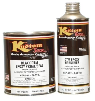 1 qt. gray dtm epoxy primer surfacer/sealer auto paint