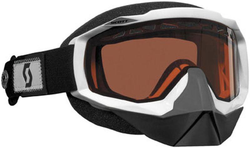 New scott hustle snowcross speed strap adult goggles, white, one size