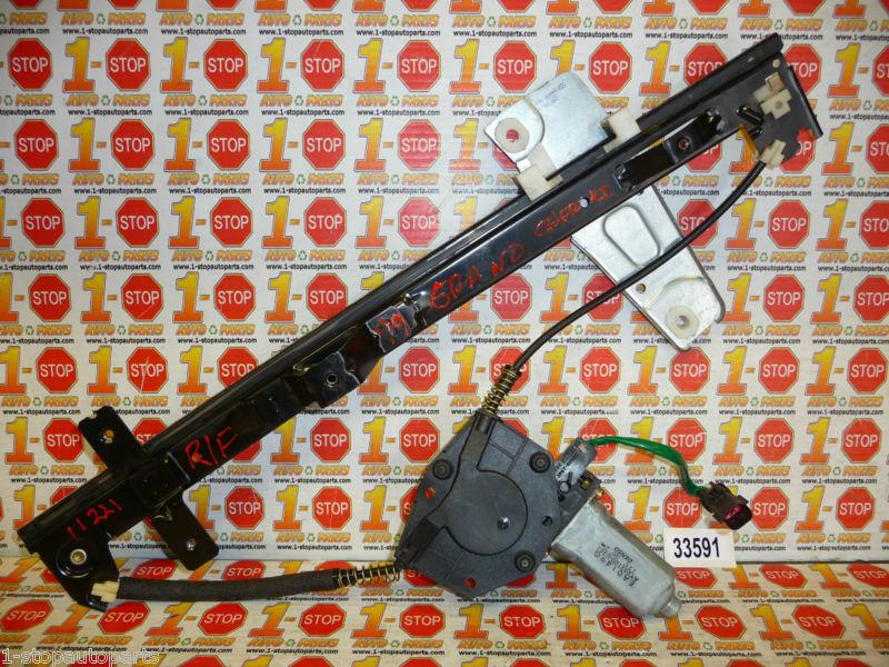 99 00 jeep grand cherokee passenger/right front window regulator w/motor oem