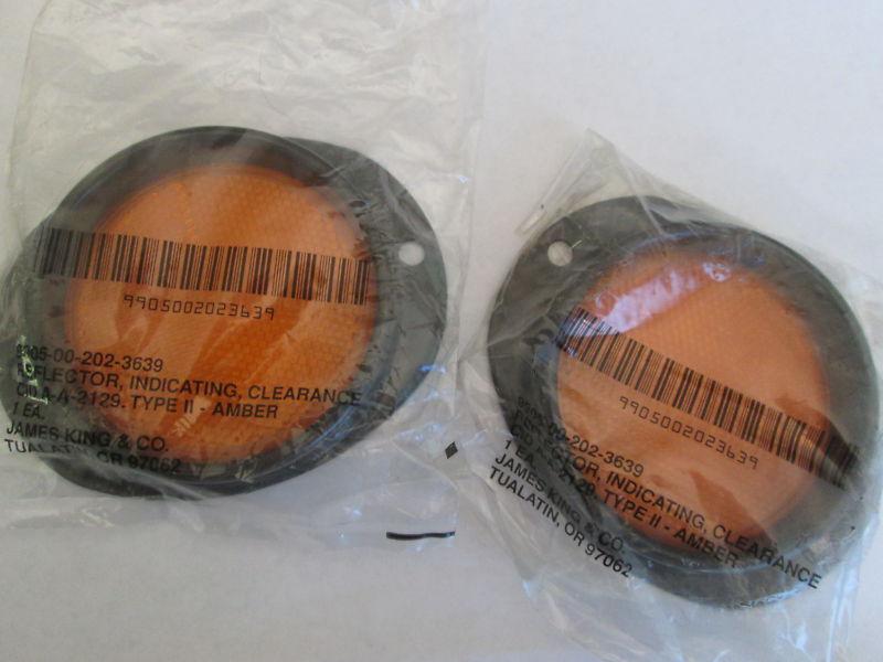 Military issue usa m39 truck jeep willys wc m38 m151 m35 m37 2 amber reflectors