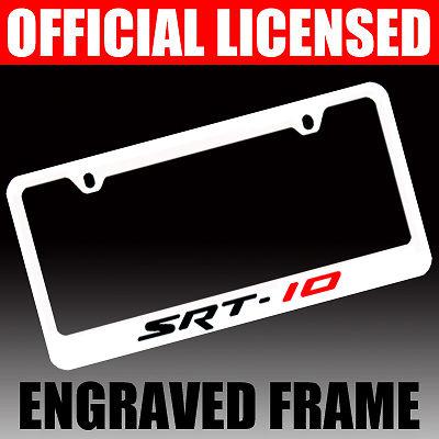 Dodge srt-10 chrome license plate frame tag holder