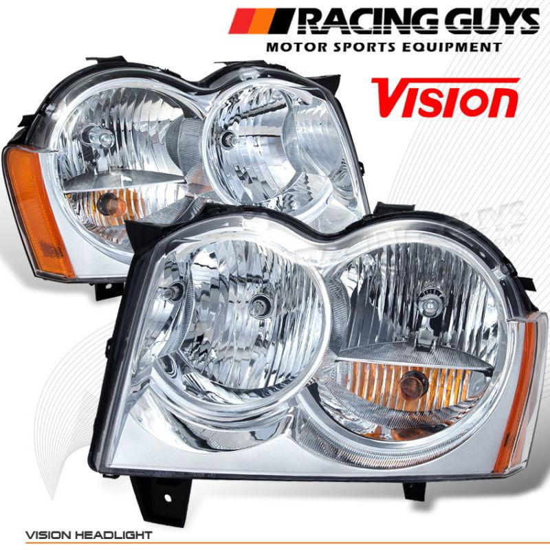 Vision euro style chrome head lights lamps driver+passenger left+right set