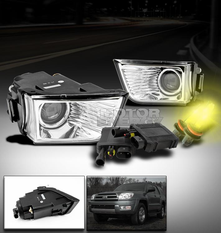 2003 2004 2005 toyota 4runner bumper driving projector fog light + 3k yellow hid