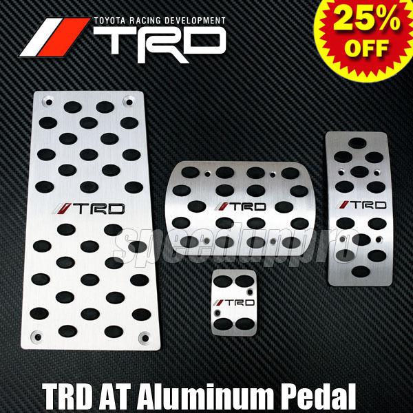 Trd aluminum automatic pedals foot rest set toyota camry 2007-2011 at 4pcs