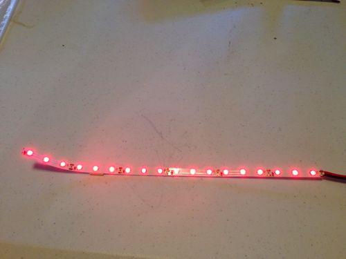 (2) red 12v 30 cm 12 inch led strip 18 led 2 piece kit nonwaterproof usa seller