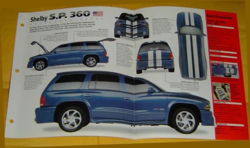 1999 dodge shelby durango s.p. suv 360 ci 360 hp supercharger info/specs/photo