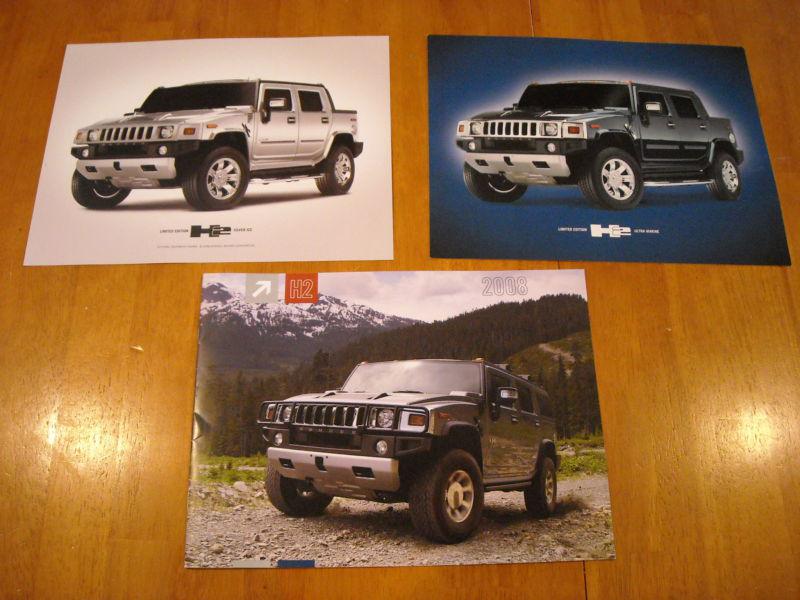 2008 silver ice hummer h2 sales brochure dealer item excellent