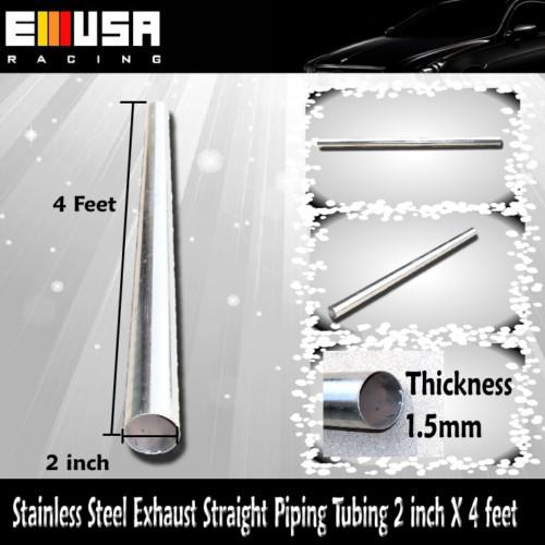 Stainless steel exhaust straight piping tubing header 2"x4' snow super bike atv 