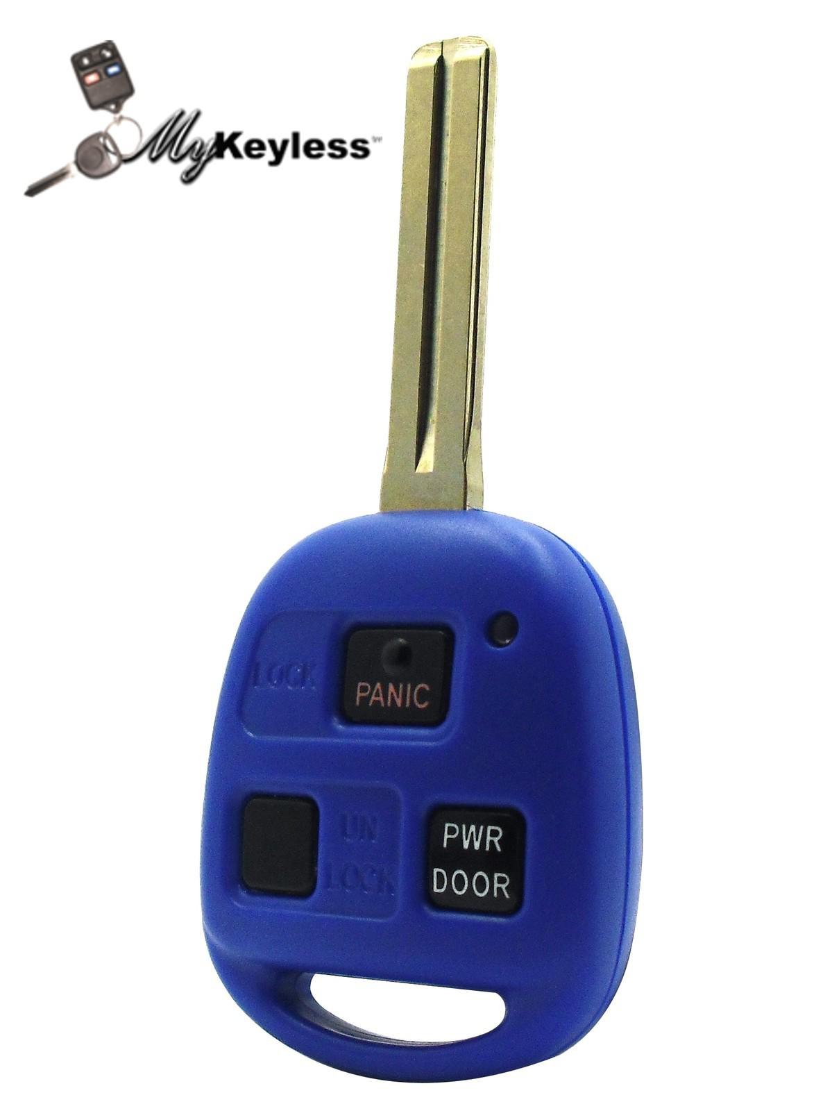 New blue lexus replacement uncut car key blade keyless entry remote fob combo