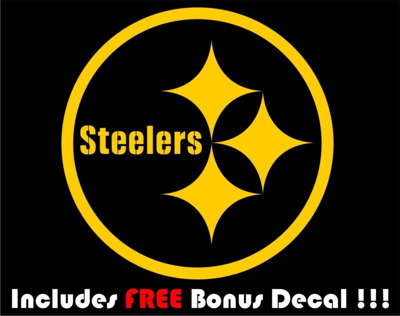 Pittsburg steelers decal car window sticker laptop decal nfl footbal freebonus a