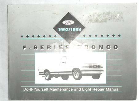 1992 1993 ford truck and bronco  maintenance and light repair  manual 