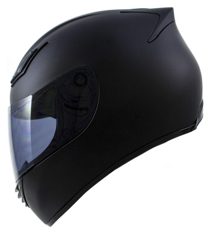 Matte black full face motorcycle helmet duke dk-120m