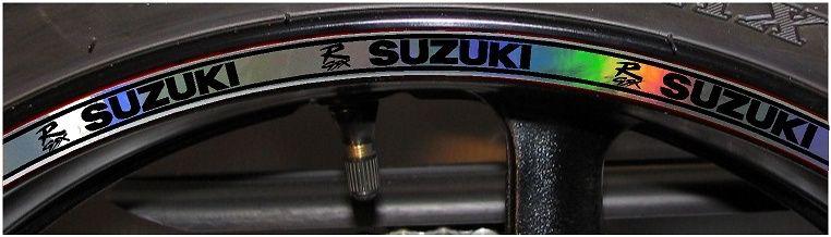 New! custom printed rim stripes wheel tape gsxr suzuki *rainbow chrome!   a7