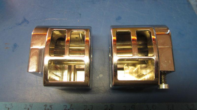 1983-1995 chrome stainless steel switch housings for harley davidson customs