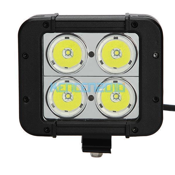 Led white 40w work lamp beam spot offroad dual row 8degree cree light bar 10~45v