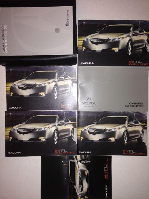 2011 acura tl owner's manual with case